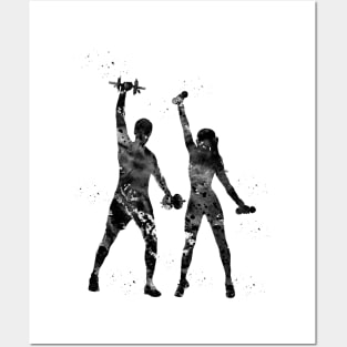 Fitness Power Couple Posters and Art